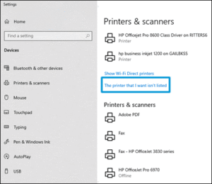 printer and scanner list